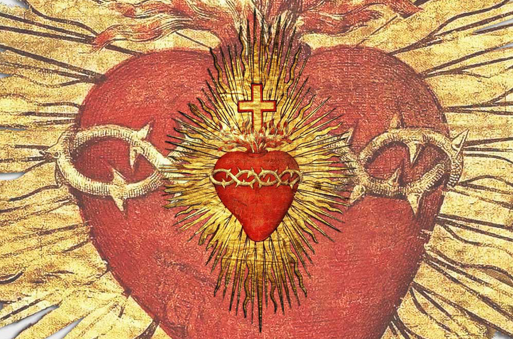 Sacred Heart of Jesus showing an ornate Heart of Jesus
