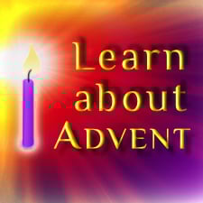Learn about Advent showing a purple advent candle